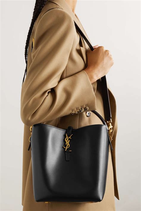 ysl mini le 37|SAINT LAURENT Le 37 mini leather bucket bag .